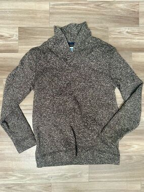 Boys’ OLD NAVY Men's Marled Gray Shawl Collar Turtleneck Sweater, XL 14-16